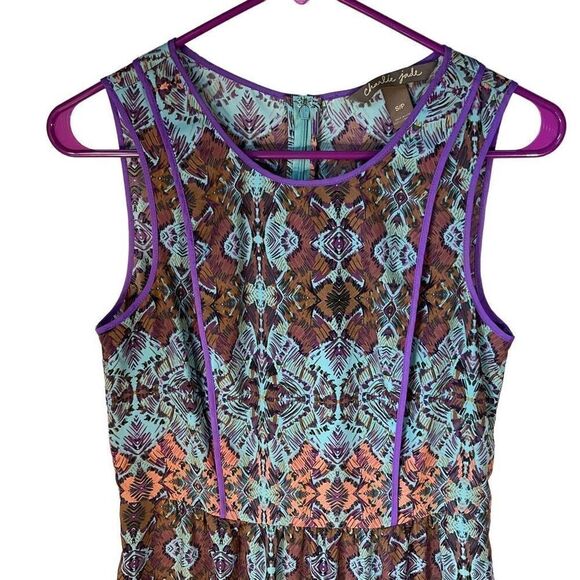 Charlie Jade Kaleidoscope Tank Dress With Pockets, S/P. Funky - Picture 7 of 10